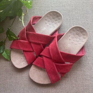 Vionic Juno - 8.5 WIDE Women's Slide Sandal US  | Red Cherry | TVW5273